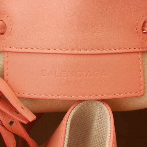 Balenciaga Navy Blue Bucket Canvas x Drawstring Bag White Pink - Picture 6 of 10